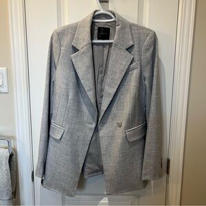 Dynamite Light Gray Single-Breasted Blazer